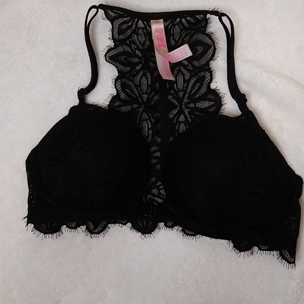 VS pink the date racer back push up bra
